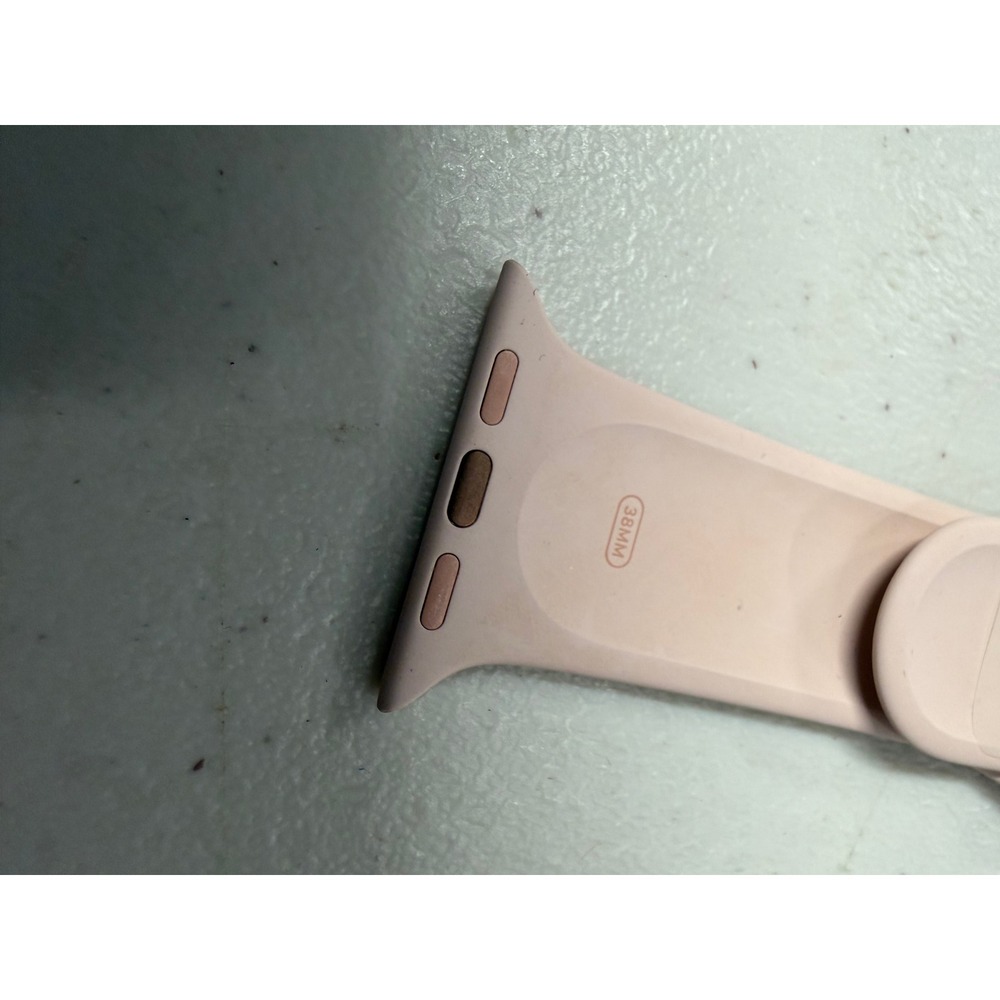Apple Watch Sport Band 38mm Pink Sand Silicone Replacement Strap Pink NEW - Picture 3 of 4